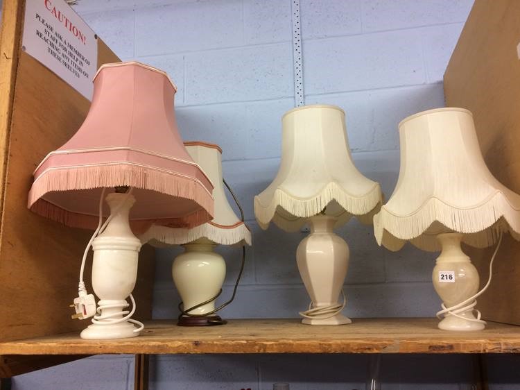 Quantity of table lamps