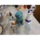 Two Royal Doulton dog figures etc.