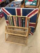 Plate rack, fire screen, print and an occasional table