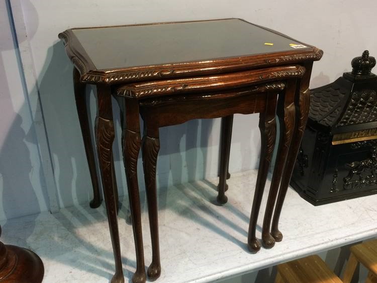 Reproduction mahogany nest of tables