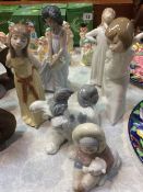 Six Lladro figures