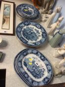 A quantity of Victorian dinner ware by T. Till and Sons