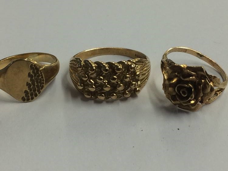 Five 9ct gold rings, weight 14.4 gms - Image 2 of 3