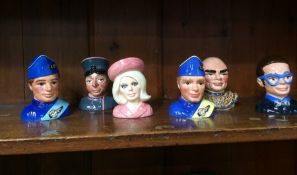 A set of six Beswick 'Thunderbird' figures; Scott Tracey, Virgil Tracy, Lady Penelope, Parker,