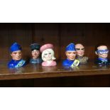 A set of six Beswick 'Thunderbird' figures; Scott Tracey, Virgil Tracy, Lady Penelope, Parker,