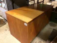 Teak trunk containing furs