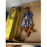 A Poppet puppet and box