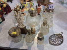 Quantity of dressing table bottles, scent bottles etc.