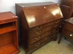 A George III mahogany fall flap bureau