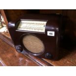 Brown Bakelite Bush radio