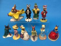 Ten various Royal Doulton 'Bunnykins' figures