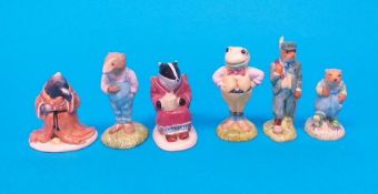 A set of six Royal Albert 'The Wind in the Willows' figures