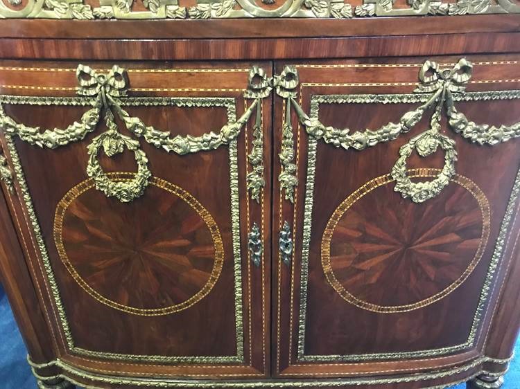 A Louis XV style two door side cabinet, with single drawer, 114cm wide - Image 3 of 3