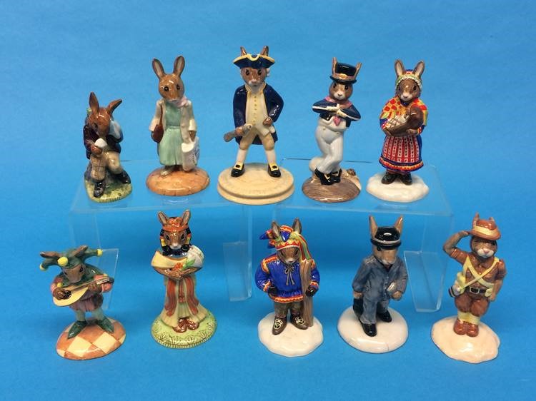 Ten various Royal Doulton 'Bunnykins' figures