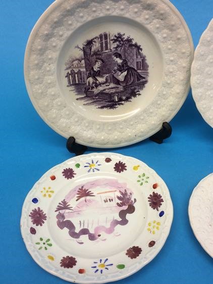 Six various Victorian transfer printed plates, some Stockton Ware - Image 5 of 5