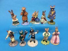 Ten various Royal Doulton 'Bunnykins' figures