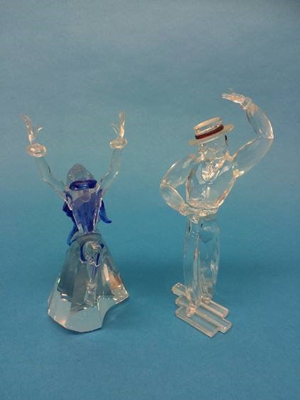 Two Swarovski figures 'Isadora' and 'Antonio'