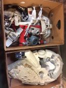 Collection of mostly loose Star Wars toys