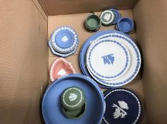 Assorted Wedgwood and Royal Albert in two boxes