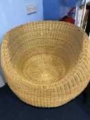 Large wicker tub chair