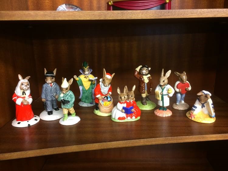 Ten various Royal Doulton 'Bunnykins' (boxed)