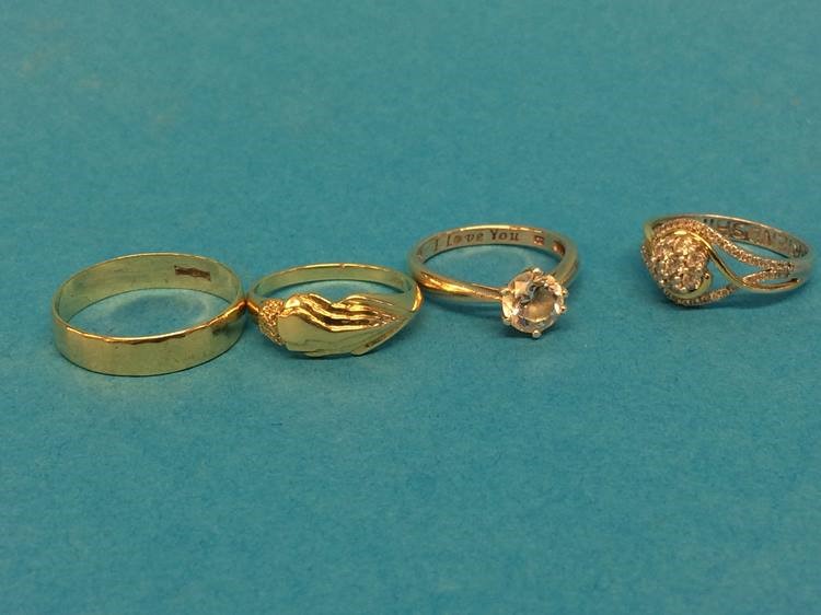 Four various costume jewellery rings - Image 2 of 2