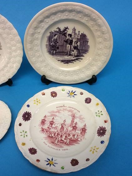 Six various Victorian transfer printed plates, some Stockton Ware - Image 3 of 5