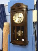 Oak cased wall clock