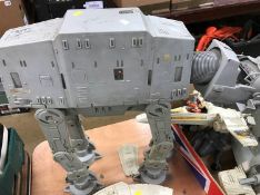 Various Star Wars toys; AT-AT, Slave 1 etc.