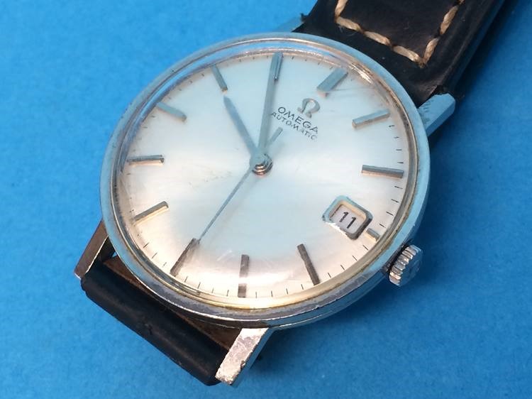 A gents stainless steel wristwatch, the dial signed Omega Automatic, with box - Image 3 of 3