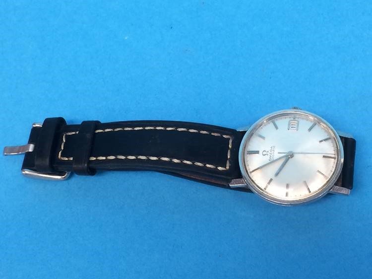 A gents stainless steel wristwatch, the dial signed Omega Automatic, with box - Image 2 of 3