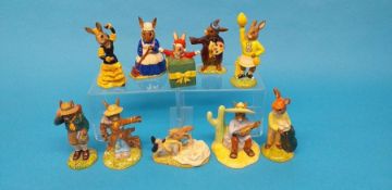 Ten various Royal Doulton 'Bunnykins' figures