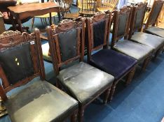 A set of six Edwardian mahogany single dining chairs