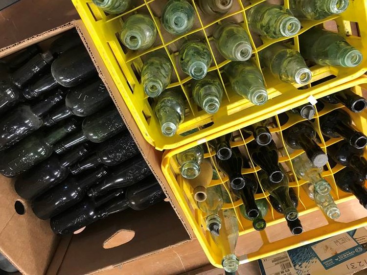 Large collection of bottles