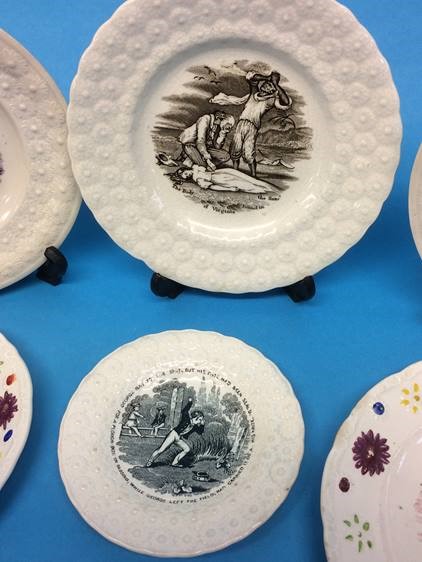 Six various Victorian transfer printed plates, some Stockton Ware - Image 4 of 5