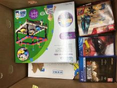 Various toys and PS4 games