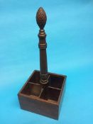 A mahogany four bottle stand