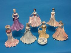 Seven Coalport ladies