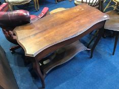 An Edwardian mahogany side table