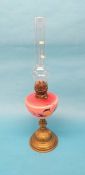 A Victorian oil lamp