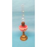 A Victorian oil lamp