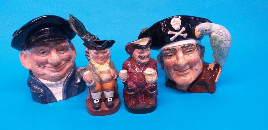 Two Royal Doulton character jugs and two Toby jugs - Image 2 of 2