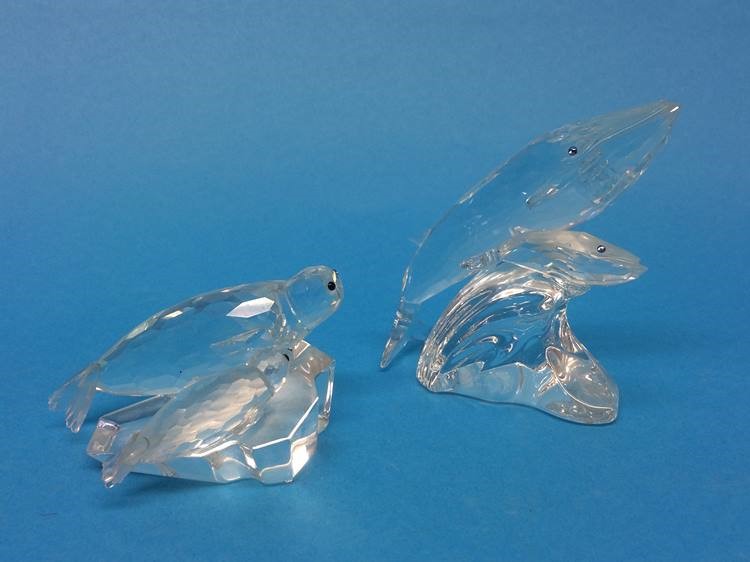 Swarovski 'Jumping Whales' and 'Seals' (boxed)