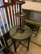 Benares occasional table, smokers stand etc.