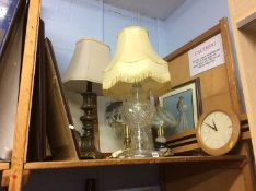 Table lamps etc.