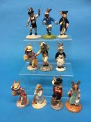 Ten various Royal Doulton 'Bunnykins' figures