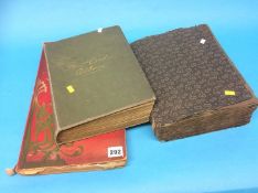 Three postcard albums and contents, various