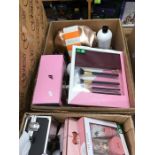 Quantity of cosmetics etc. in two boxes