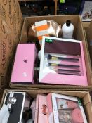 Quantity of cosmetics etc. in two boxes