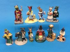 Ten various Royal Doulton 'Bunnykins' figures